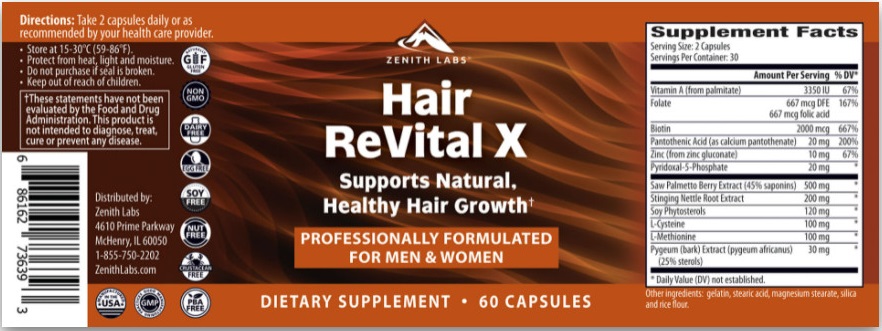 Hair RevitalX Ingredients